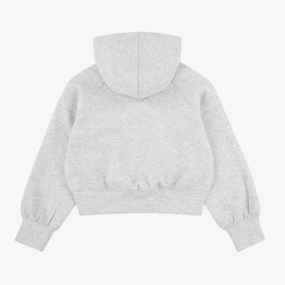 Abercrombie Kids YPB Neoknit Active Kids Zip-Up Hoodie, Heather Gray, Size 11/12 - Picture 2 of 7